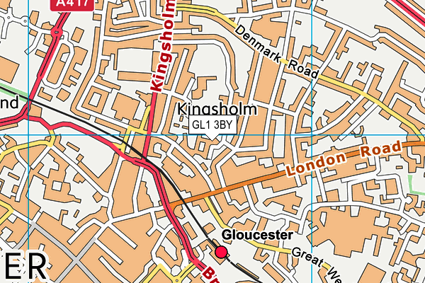 GL1 3BY map - OS VectorMap District (Ordnance Survey)