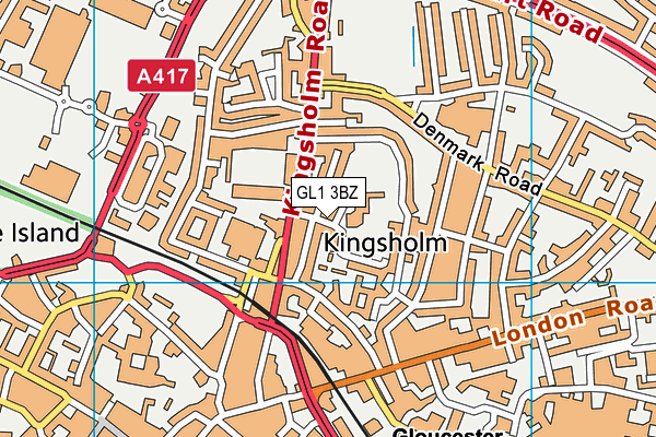 GL1 3BZ map - OS VectorMap District (Ordnance Survey)