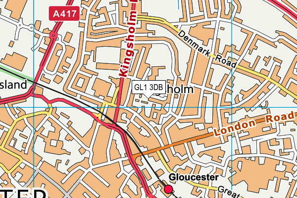 GL1 3DB map - OS VectorMap District (Ordnance Survey)