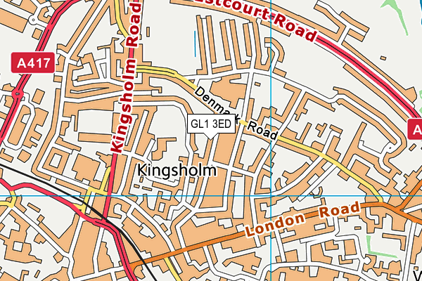 GL1 3ED map - OS VectorMap District (Ordnance Survey)