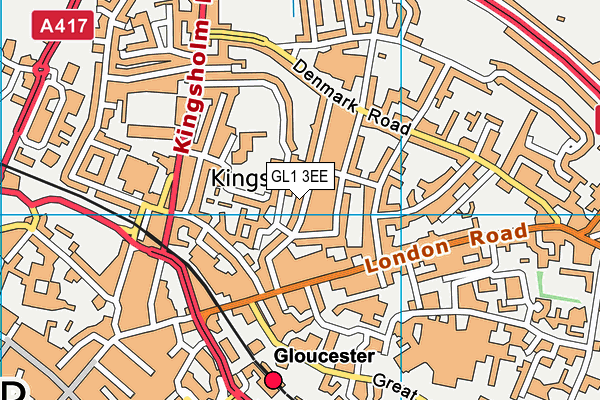 GL1 3EE map - OS VectorMap District (Ordnance Survey)