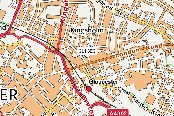 GL1 3EG map - OS VectorMap District (Ordnance Survey)