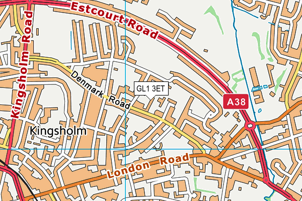 GL1 3ET map - OS VectorMap District (Ordnance Survey)