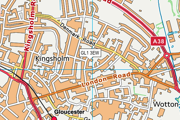 GL1 3EW map - OS VectorMap District (Ordnance Survey)