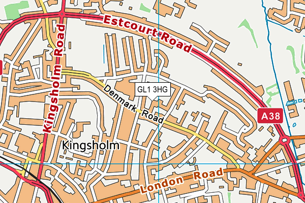 GL1 3HG map - OS VectorMap District (Ordnance Survey)