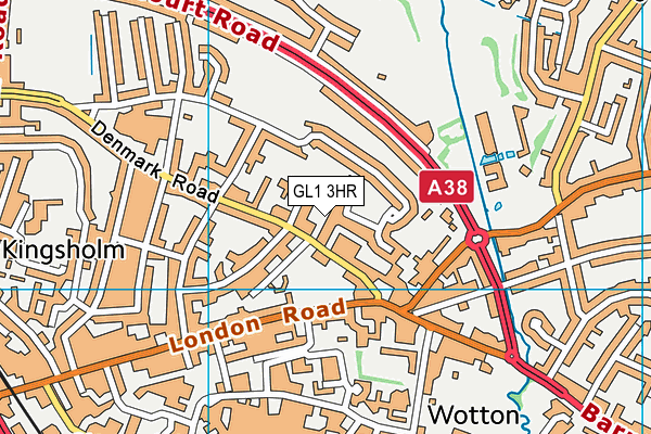 GL1 3HR map - OS VectorMap District (Ordnance Survey)