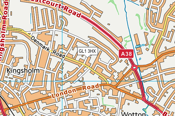 GL1 3HX map - OS VectorMap District (Ordnance Survey)