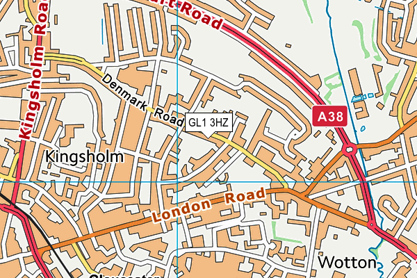 GL1 3HZ map - OS VectorMap District (Ordnance Survey)