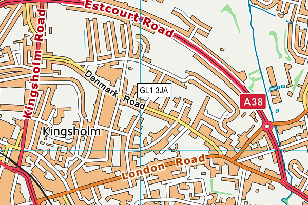 GL1 3JA map - OS VectorMap District (Ordnance Survey)