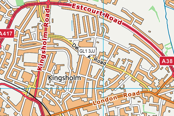 GL1 3JJ map - OS VectorMap District (Ordnance Survey)