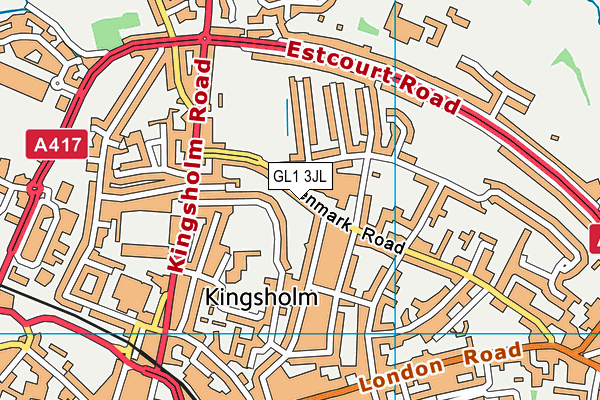 GL1 3JL map - OS VectorMap District (Ordnance Survey)