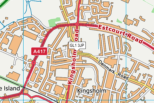 GL1 3JP map - OS VectorMap District (Ordnance Survey)