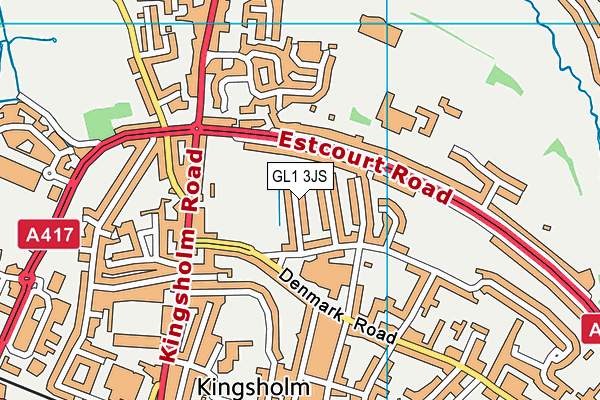 GL1 3JS map - OS VectorMap District (Ordnance Survey)