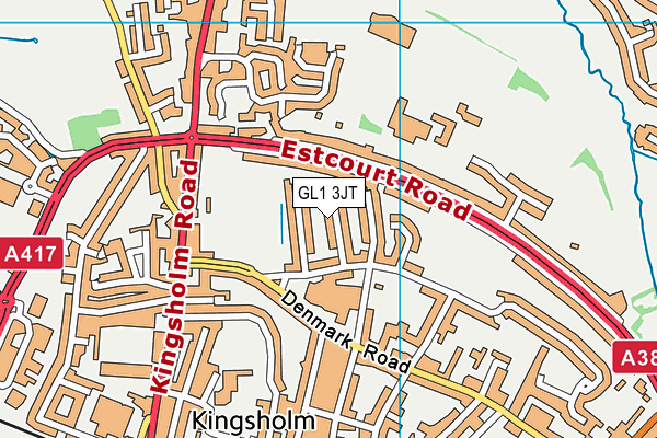 GL1 3JT map - OS VectorMap District (Ordnance Survey)