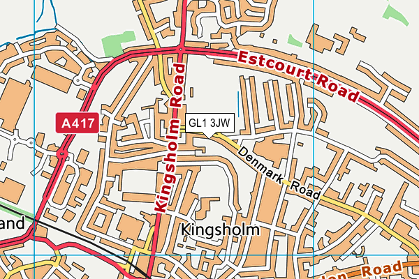 GL1 3JW map - OS VectorMap District (Ordnance Survey)