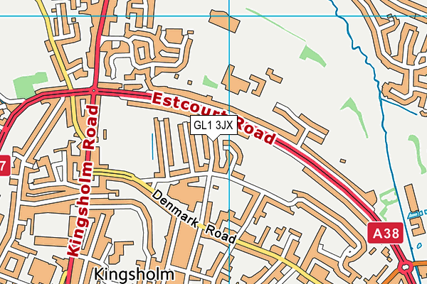 GL1 3JX map - OS VectorMap District (Ordnance Survey)