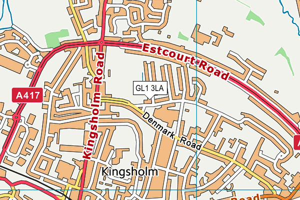 GL1 3LA map - OS VectorMap District (Ordnance Survey)