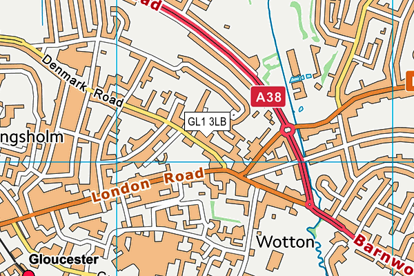 GL1 3LB map - OS VectorMap District (Ordnance Survey)