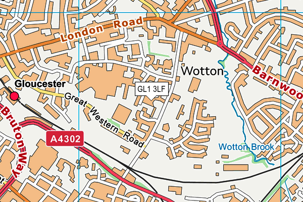 GL1 3LF map - OS VectorMap District (Ordnance Survey)