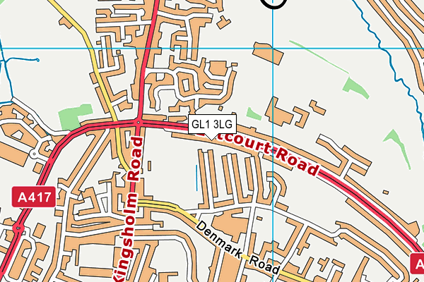 Gloucester Civil Service Club (Closed) map (GL1 3LG) - OS VectorMap District (Ordnance Survey)