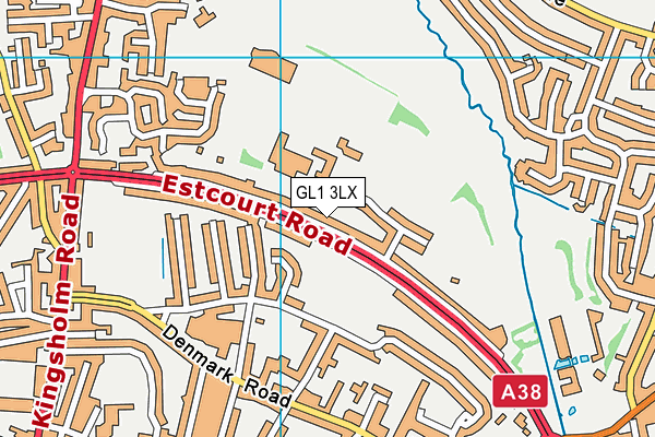 GL1 3LX map - OS VectorMap District (Ordnance Survey)