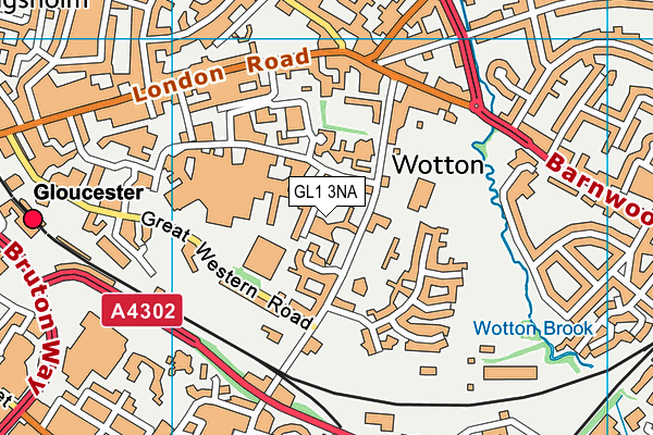 GL1 3NA map - OS VectorMap District (Ordnance Survey)