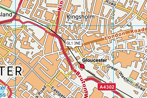 GL1 3NE map - OS VectorMap District (Ordnance Survey)