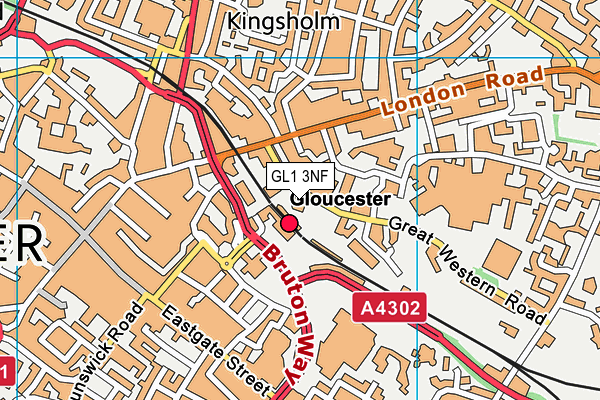 GL1 3NF map - OS VectorMap District (Ordnance Survey)