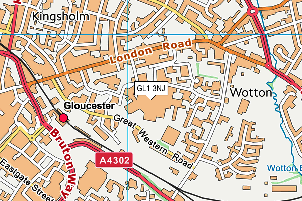 GL1 3NJ map - OS VectorMap District (Ordnance Survey)