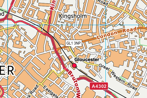 GL1 3NP map - OS VectorMap District (Ordnance Survey)