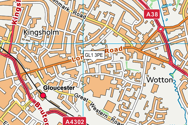 GL1 3PE map - OS VectorMap District (Ordnance Survey)