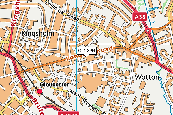 GL1 3PN map - OS VectorMap District (Ordnance Survey)