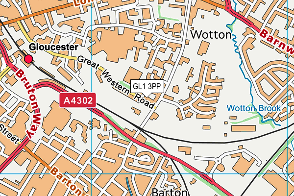 GL1 3PP map - OS VectorMap District (Ordnance Survey)