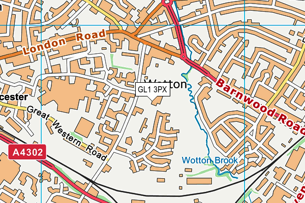 GL1 3PX map - OS VectorMap District (Ordnance Survey)