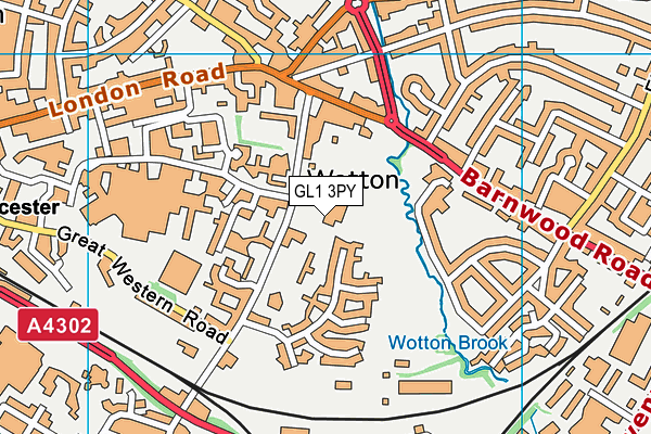GL1 3PY map - OS VectorMap District (Ordnance Survey)