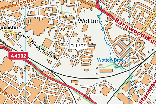 GL1 3QF map - OS VectorMap District (Ordnance Survey)