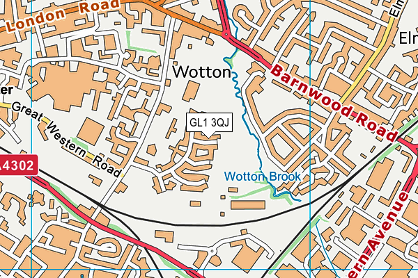 GL1 3QJ map - OS VectorMap District (Ordnance Survey)