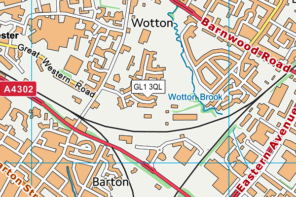 GL1 3QL map - OS VectorMap District (Ordnance Survey)