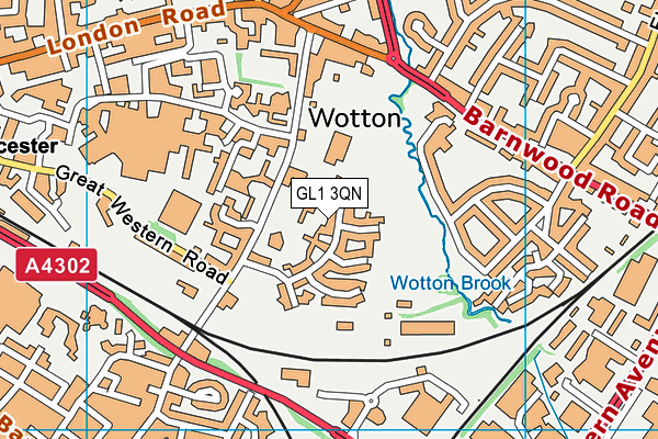 GL1 3QN map - OS VectorMap District (Ordnance Survey)