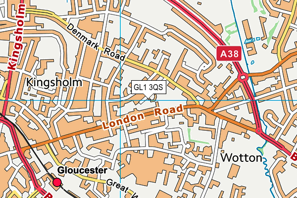 GL1 3QS map - OS VectorMap District (Ordnance Survey)