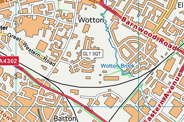 GL1 3QT map - OS VectorMap District (Ordnance Survey)