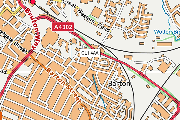 GL1 4AA map - OS VectorMap District (Ordnance Survey)