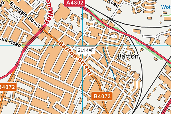 GL1 4AF map - OS VectorMap District (Ordnance Survey)