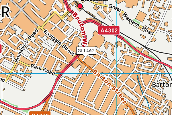 GL1 4AG map - OS VectorMap District (Ordnance Survey)