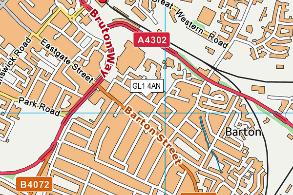 GL1 4AN map - OS VectorMap District (Ordnance Survey)