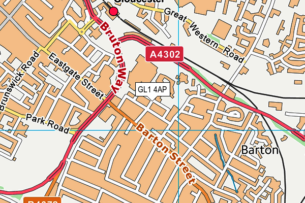 GL1 4AP map - OS VectorMap District (Ordnance Survey)