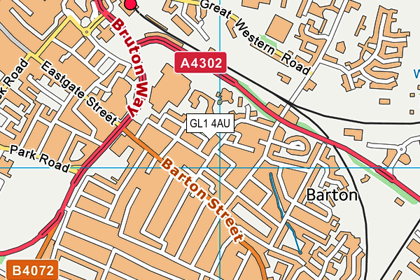 GL1 4AU map - OS VectorMap District (Ordnance Survey)