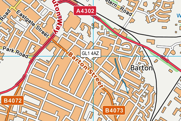 GL1 4AZ map - OS VectorMap District (Ordnance Survey)