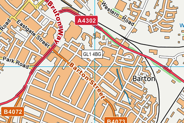 GL1 4BG map - OS VectorMap District (Ordnance Survey)