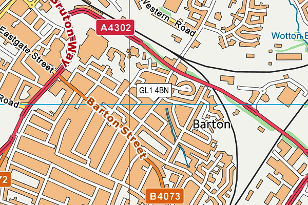 GL1 4BN map - OS VectorMap District (Ordnance Survey)